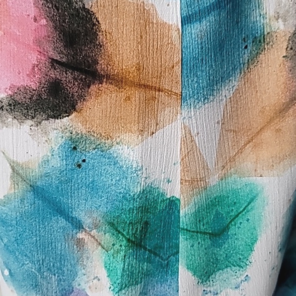 Desigual Long Faded Floral Watercolor Maxi Dress Size 8 Color White Multi NWT - Picture 13 of 15